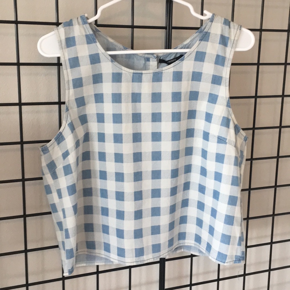 Gingham sleeveless top